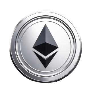 Componente visual flutuante com a moeda Ethereum (ETH)